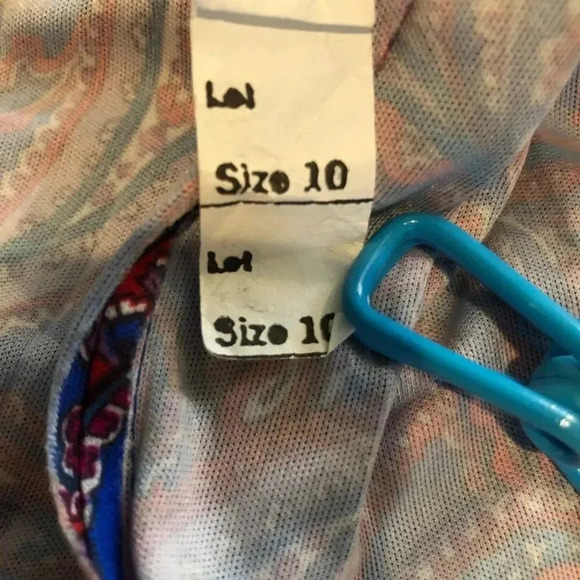 Blue and Purple Long Sleeve Dress - Picture 8 of 15